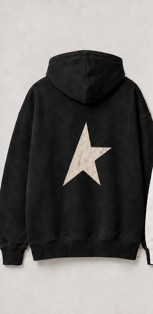 Star Hoodie Black